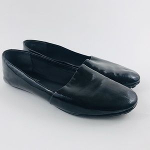 Kenneth Cole Patent Black Flats Jordyn.